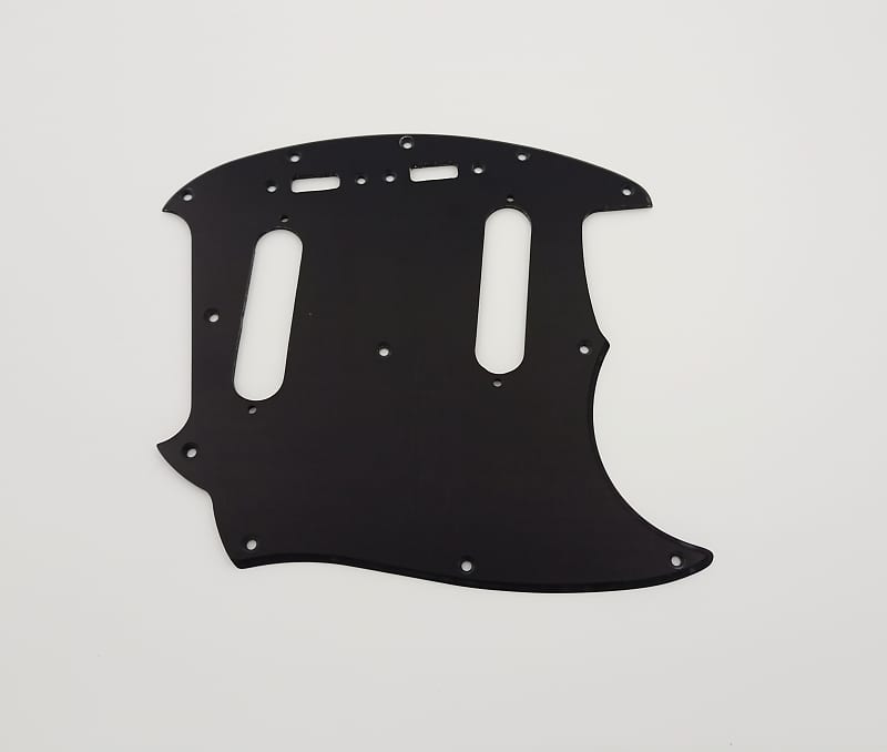 black acrylic pickguard for us/mex fender standard mustang | Reverb