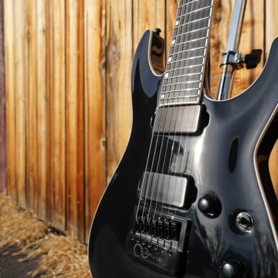 ESP LTD E-II Horizon NT-7 Evertune Black 7-String Electric Guitar w/ Case (2024) image 1