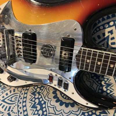 1960s Standel Custom Deluxe Sunburst Solid-body Electric Guitar with Hardshell Case image 4