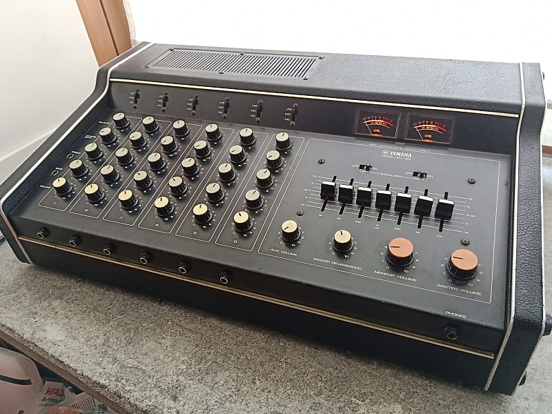 Yamaha EM150 70s Powered Mixer With Spring Reverb Reverb