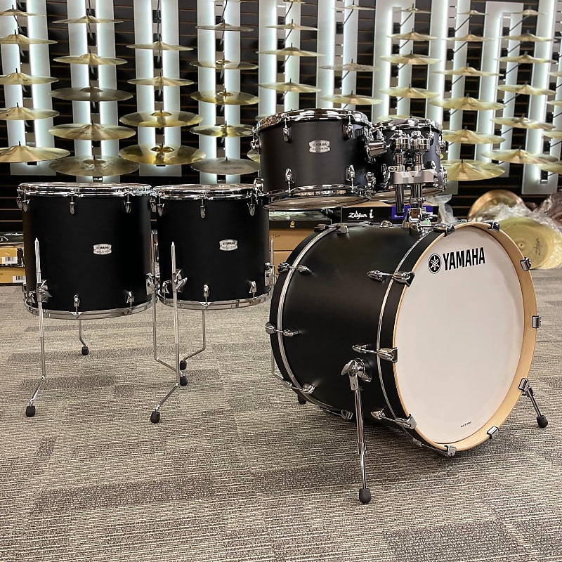 YAMAHA TOUR CUSTOM 5PC SHELL PACK LICORICE SATIN DEMO | Reverb