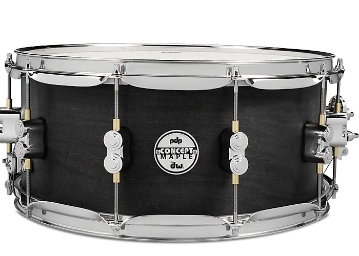 Pacific Drums & Perc 7" X 13" Concept Black Wax Maple Snare Drum image 1