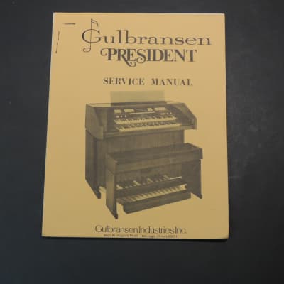 Gulbransen President Service Manual [Three Wave Music] image 1