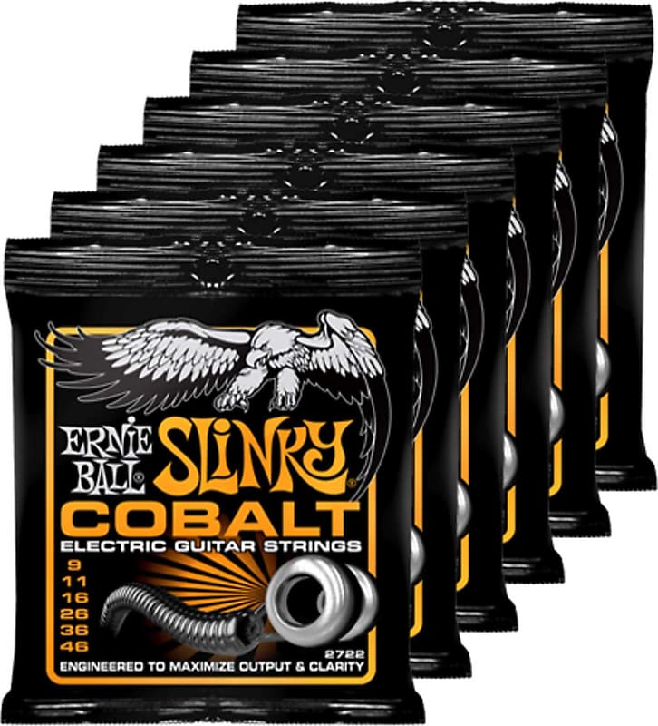 Ernie Ball Regular Slinky Cobalt Electric Guitar Strings 3 Pack - 10-46  Gauge