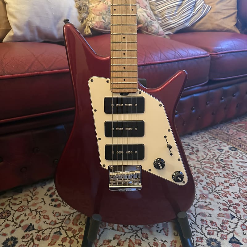 Ernie Ball Music Man Albert Lee MM90 Hardtail 2012 - Candy Red image 1