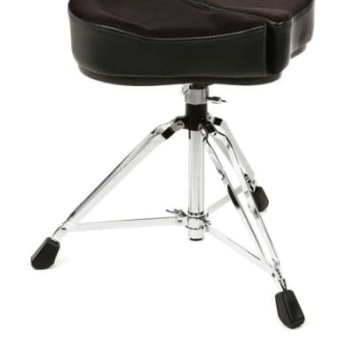 Ahead Spinal-G 3-leg Drum Throne with Saddle Seat and Backrest - Black image 1