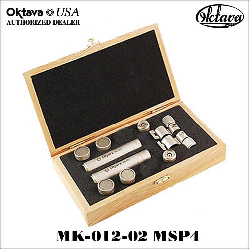 Oktava MK-012-02 MSP4 - Cardioid & Omni Matched Stereo Set - 2024 - Silver - New - Wood Jewelers Box image 1