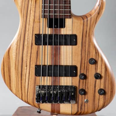 Early 1990's Tobias Basic 6 String Bass Guitar Zebrawood