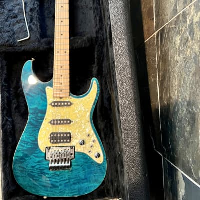 Tom Anderson Drop Top  1991 Teal Figured Maple Top OHSC (682) image 16