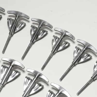 (10) Ludwig Bass Drum Tension Rods & (10) Claws, Chrome Plated - 1960's image 8