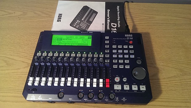Korg D16 V2 Digital Recording Studio w Power Supply and HD Upgrade