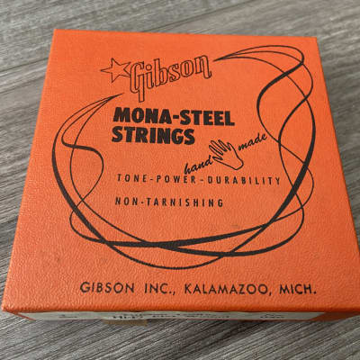 Gibson Retail display box with 10 NOS sets of 1950s Gibson Mona-Steel Strings image 20
