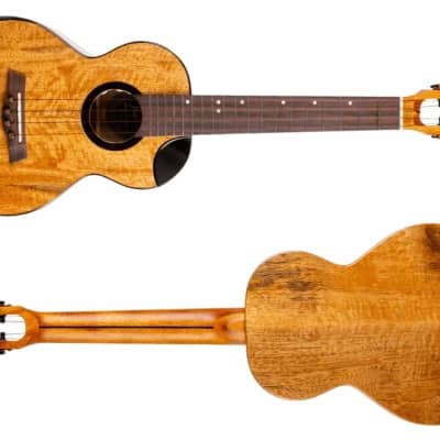 Flight Fireball EQ-A Tenor Ukulele New - solid mango body with dyed maple appointments image 6