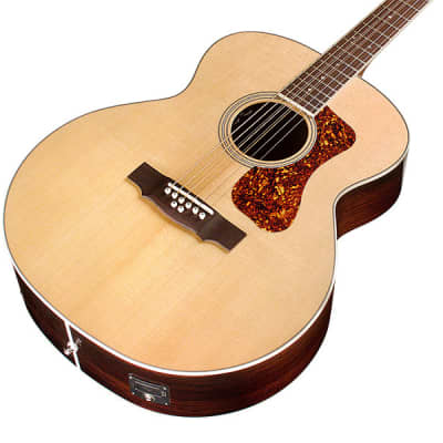 Guild BT-258E Deluxe 8-String Baritone Acoustic Electric Guitar, Natural Gloss image 2