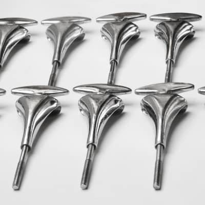 SET of 10 Sonor Bass Drum Tension Rods & Claws, Original Washers - 1960s Teardrop Era image 5