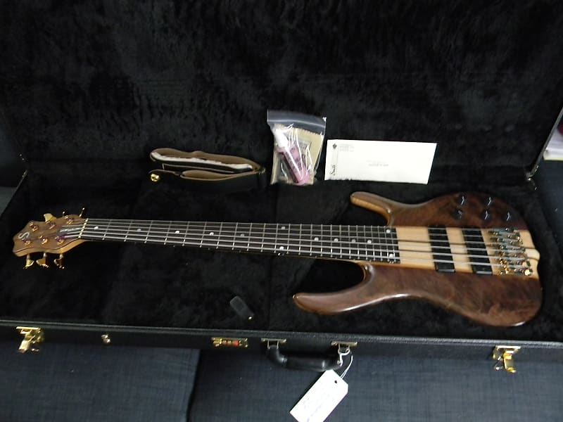 2020 Ken Smith BSR6TNE Black Tiger Elite Crotch Walnut 6 String Bass Brand  New Authorized Dealer !