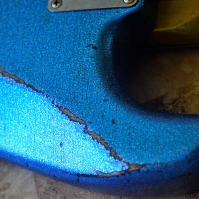 American Fender Stratocaster Relic Custom Nitro Blue Sparkle HSS image 22