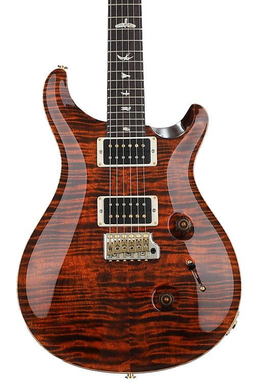 PRS Custom 24 Electric Guitar with Pattern Thin Neck - Orange Tiger 10-Top image 1