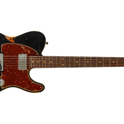 Fender Custom Shop Limited Edition Reverse '60s Tele Custom Heavy Relic Aged Black over 3 Tone Sunburst #R125883 image 2
