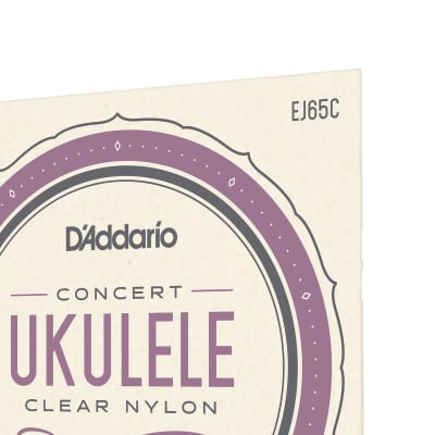 D'Addario EJ65C ProArte Custom Extruded Clear Nylon Concert Ukulele Strings (28, 32.2, 40.3, 28) image 6