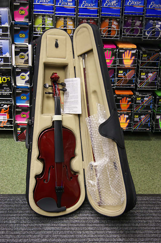 Antoni debut violin set in wine red finish Reverb