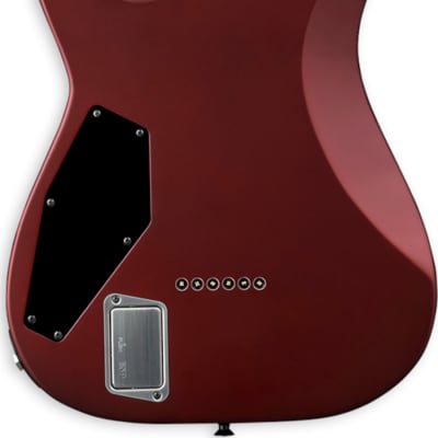 ESP E-II M-I Thru NT Electric Guitar, Deep Candy Apple Red Satin w/ Hard Case image 3
