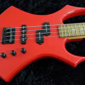 BC RICH Vintage 1989 Virgin Bass Guitar Platinum Series Ferrari Red Maple Neck image 20