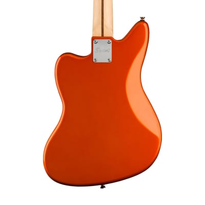 Squier FSR Affinity Series Jag Bass H Guitar, Laurel FB, Metallic Orange image 4