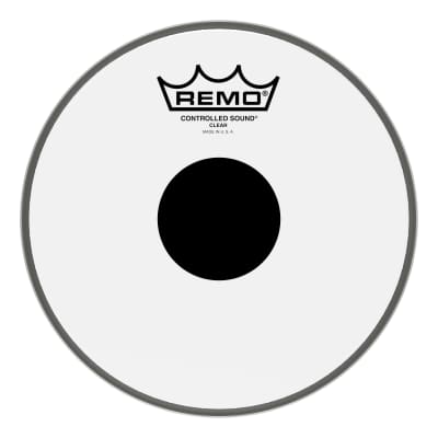 Remo - CS-0308-10- - Batter, Controlled Sound, Clear, 8" Diameter, Black Dot On Top image 1