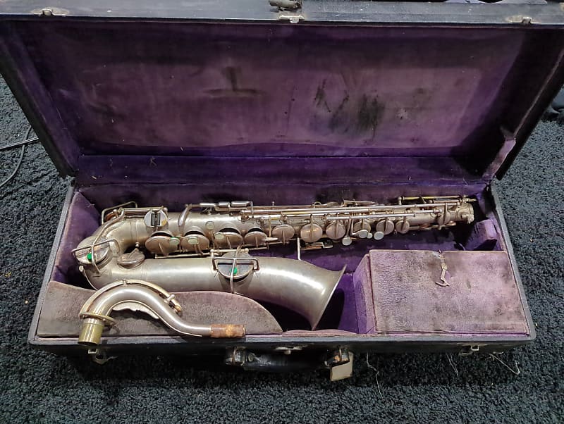 1919 Buescher True Tone CMelody Saxophone Low Pitch Reverb(01)