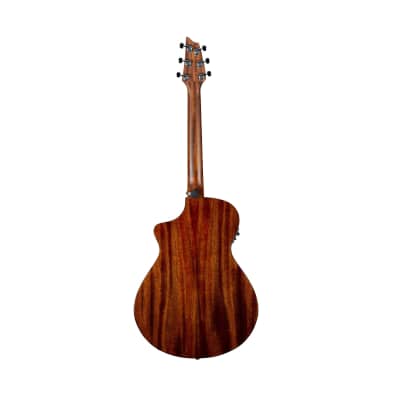 Breedlove Discovery S Concert Edgeburst CE African Mahogany Soft Cutaway 6-String Acoustic Electric Guitar with Slim Neck and Pinless Bridge (Right-Handed, Natural Gloss) image 2