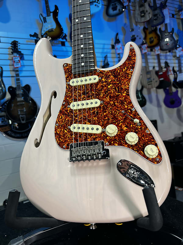 Fender American Professional II Stratocaster Thinline Transparent Shell Pink Rosewood Fingerboard GET PLEK'D! 647 image 1