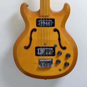 Hohner / Bartell Black Widow Fretless Bass Late '60s Natural image 6