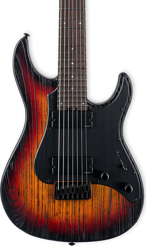 ESP LTD SN-1007HT 7-String Baritone Guitar, Ebony Fingerboard, Fireblast image 1