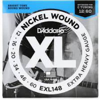 D'Addario EXL148 Extra Heavy 12-60 Gauge XL Nickel Electric Guitar Strings