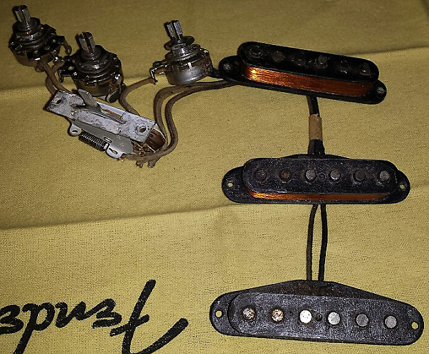1960 Fender Stratocaster Pickup Set & Wiring Harness pre-CBS Strat Pickups/Pots image 1