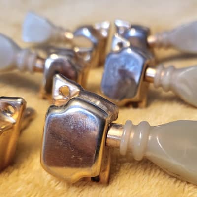 Vintage 1970s Ibanez-Greco Les Paul & SG Custom Tulip-Gold Tuners Set image 2