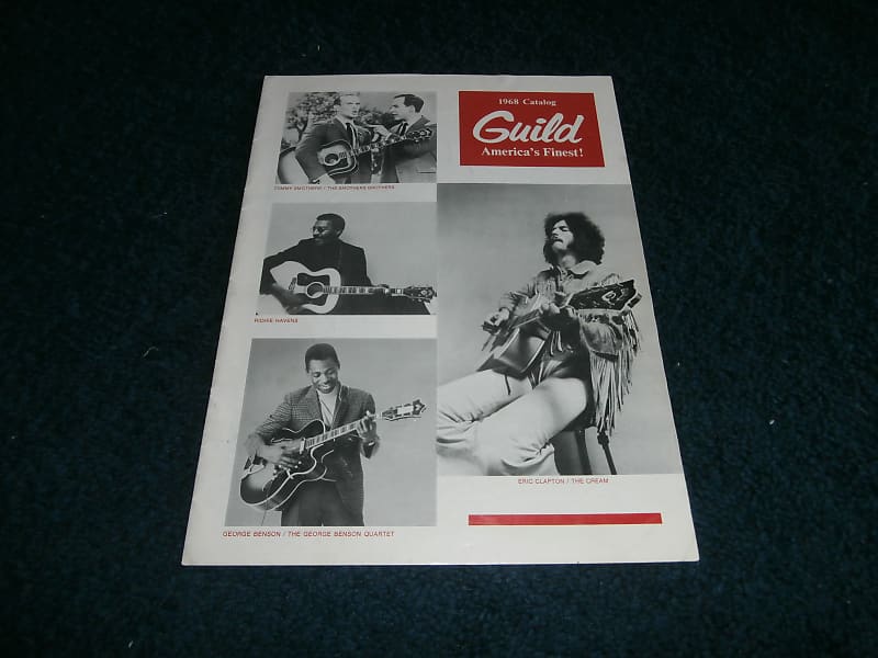 Vintage 1968 Guild Guitar Catalog! Eric Clapton, Richie Reverb