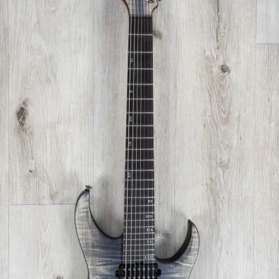 Schecter 1415 Banshee Mach-7 Evertune 7-String Guitar, Ebony, Fallout Burst image 4