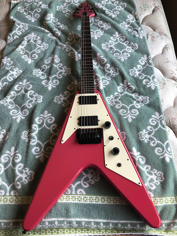 Epiphone Flying V 1989 Magenta Ultra Rare Made in Korea Tremolo Equiped  *Relisted