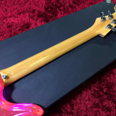 Super Rare Good Teisco SP-5CC-B Spectrum 5 1996 Limited Reprint Electric Guitar Acrylic Pink Used image 11