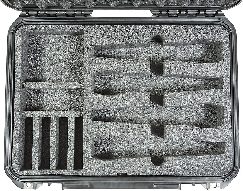 SKB iSeries Waterproof Hard Case for 8 x Wireless Mics, Shure