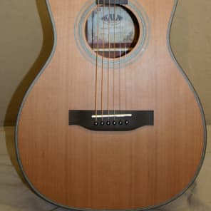 Kala Parlor guitar solid cedar top w/bag natural image 2
