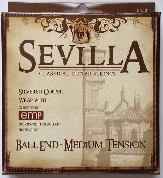 Cleartone 8442 Sevilla Silver Copper Wrap Ball End Classical Guitar Strings - Medium Tension image 1