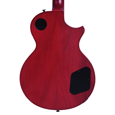 10S GF Single Cut Baritone Electric Guitar Left Handed  Satin Red Fire Burst image 4