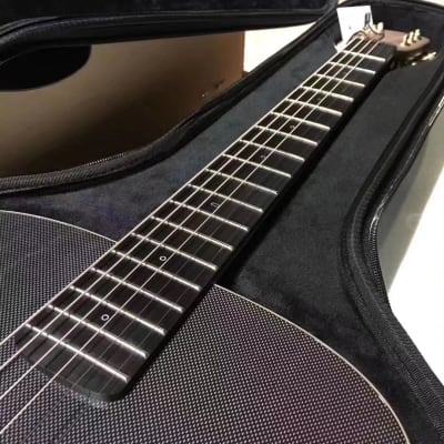 Lave Me Pro AirSonic carbon fiber acoustic electric Guitar Grey/Gold with free ideal strap pro image 21