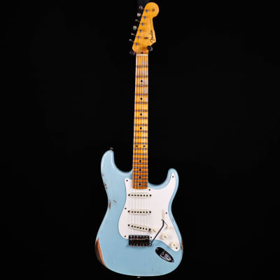 Fender Custom Shop LTD '57 Stratocaster Relic, Faded Aged Daphne Blue 7lbs 6oz image 6