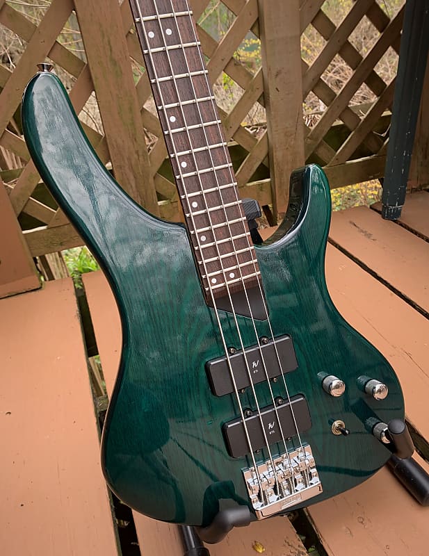 Washburn Xb 400 Active Bass Guitar Translucent Jade With Reverb