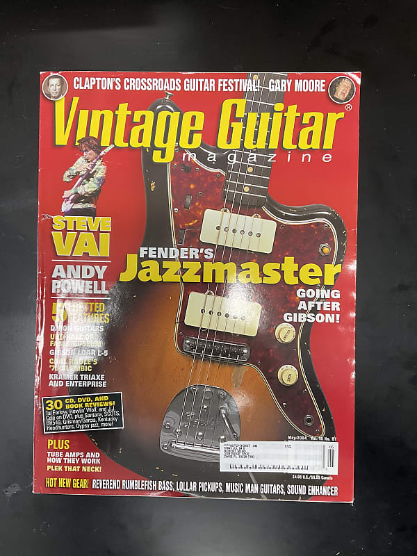 Vintage Guitar Magazine Steve Vai, Fender’s Jazzmaster May Reverb