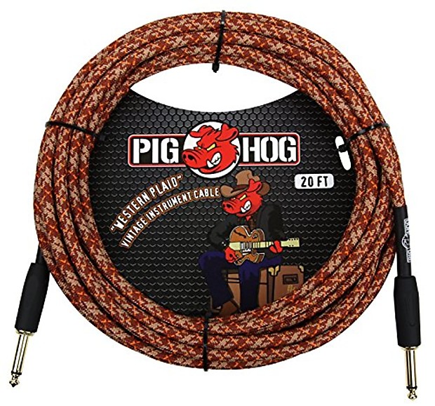 Pig Hog PCH20CP Vintage Series 1/4" TS Instrument Cable - 20' image 1